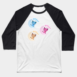 Cute Cows Dancing on Moon Sticker Pack Baseball T-Shirt